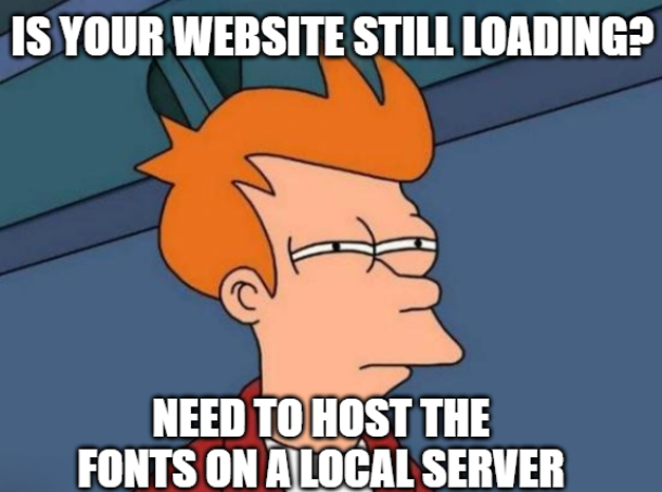 A site performance tip - host the font on local server.